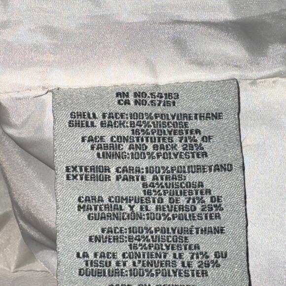 Levi's Faux Leather Moto Jacket Women's Size XL Oyster Cream Asym Full Zip NWT - Picture 11 of 11